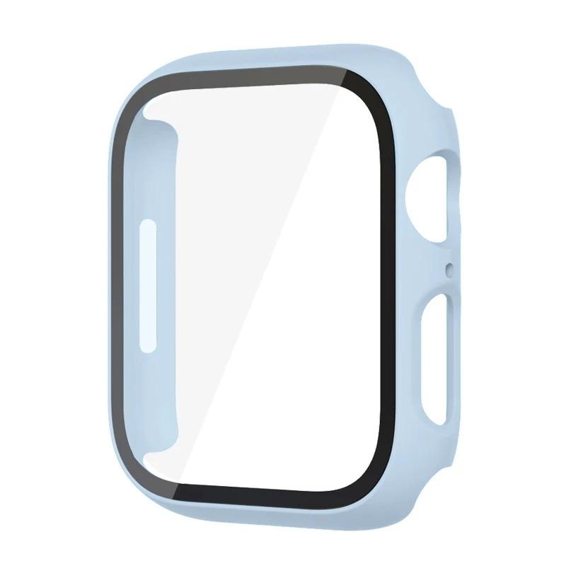 Glass+Cover For Apple Watch case 44mm 40mm 45mm 41mm 42mm 38mm correa Screen Protector iwatch series 9 8 7 SE 3 case Accessories