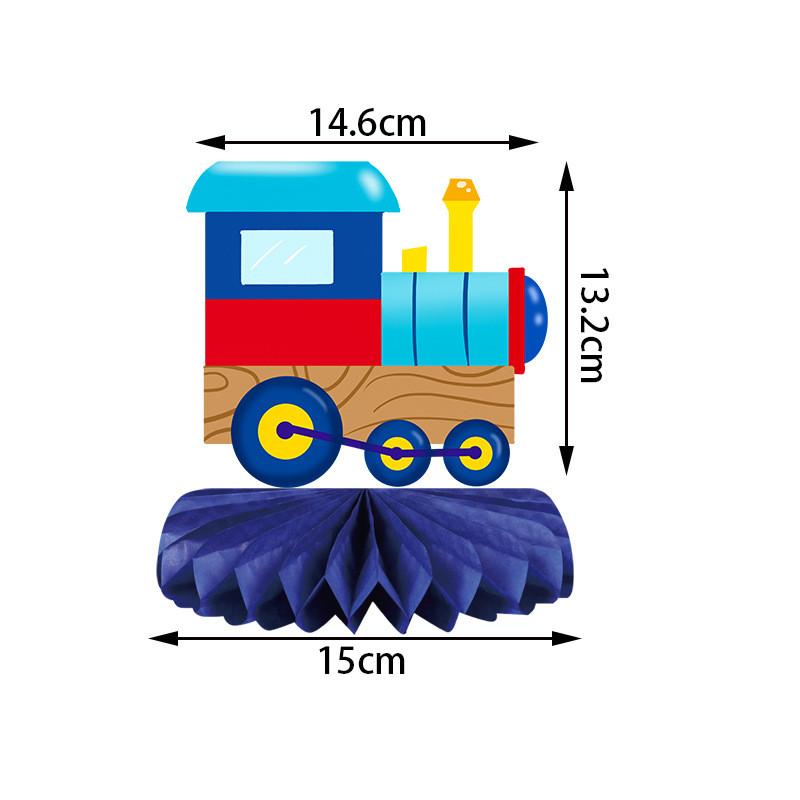 Kids Birthday Train Theme Honeycomb Ball Prop For Party Venue Table Decoration