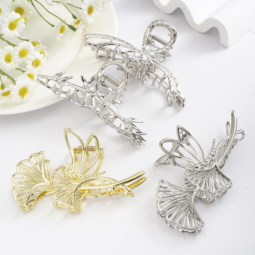 Ginkgo Biloba Sponka do vlasů pro ženy Kovová spona do vlasů Mašle Květiny Sponka do vlasů Motýl Módní Barreta Ohon Vlasové doplňky Dívky