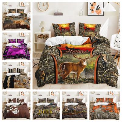 Quilt Cover Animal Crossing Deer Bed Cover Pillowcase Digital Printing Bedding Three-Piece Set