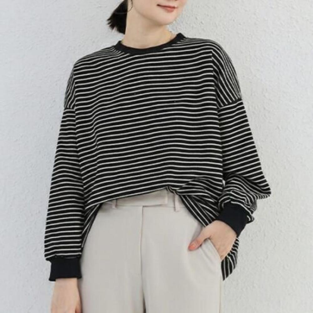 Navava Women STripe Round Neck Long Sleeve T shirT nT3227