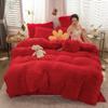 Soft Coral Fleece Warm Cozy Princess Bedding Set Mink Velvet Duvet Cover Set Quilt Cover Bed Comforter Set Blanket