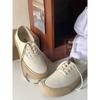 Milk tea color canvas shoes women's ulzzang versatile casual little white shoes student retro board shoes MIS-620
