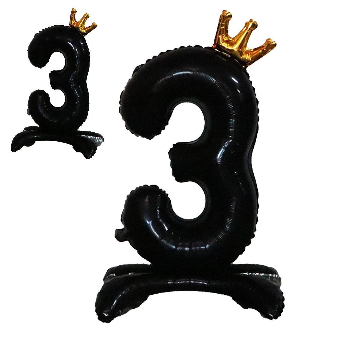«Цифровой 32-дюймовый стоячий воздушный шар Crown Digital для украшения дня рождения и свадьбы»