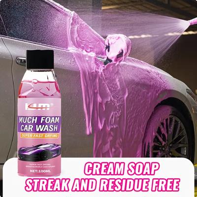 Hooggeconcentreerde roze schuim autowas wax - neutrale pH formule, geschikt voor alle autolakken, geen schade, efficiënte reiniging,