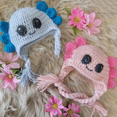 New Handmade Crocheted Personalized Fashionable Color Matching Children's Hat Tassel Wig Headband