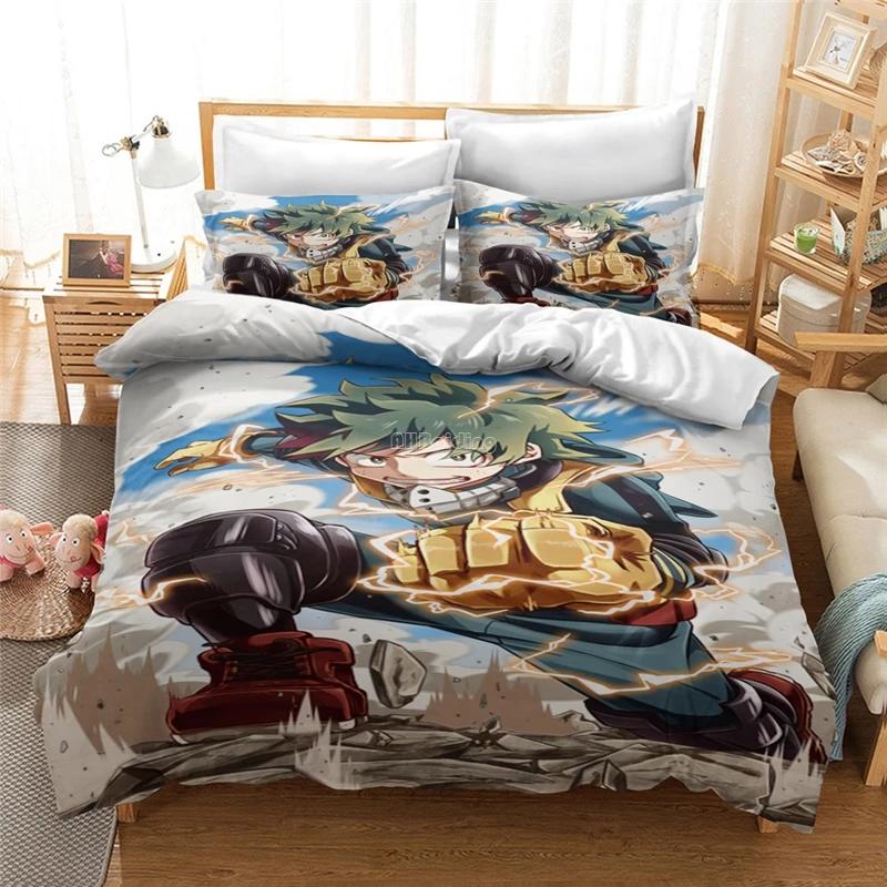 Popular Anime My Hero Academia 3d Bedding Set Duvet Cover Set Pillowcase All Might Bakugou Katsuki Comforter Cover Set Drop Ship