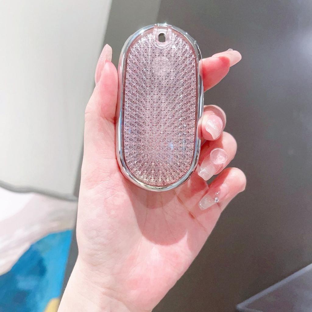 Diamond Pink ICAR for Mercedes Benz C S Class W206 W223 S350 C260 C300 S400 S450 S500 Remote Smart Car Key Case Cover Fob Chain 2YU