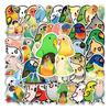 50Pcs Cartoon Parrot Stickers Various Styles Waterproof PVC Adhesive Colorful Cute Decals Vinyl Art DIY Scrapbook Skateboard Laptop Water Bottle