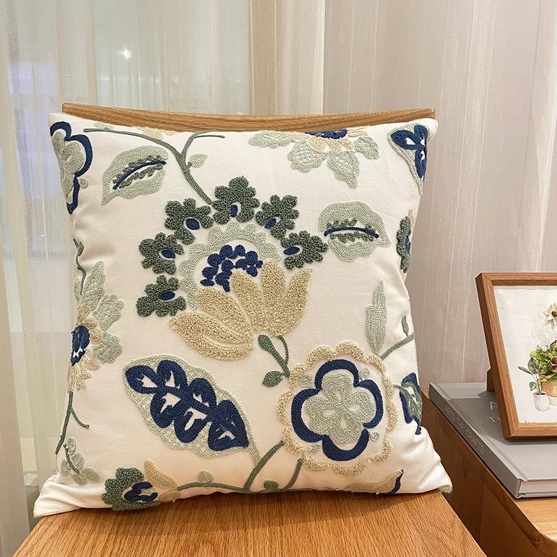 Nordic Ins Klein Frisch Einfach Bestickt Kissen Bouquet Kissenbezug Wohnzimmer Sofa Kissen Schlafzimmer Kissen