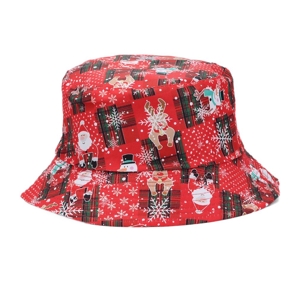 Personalisierter Weihnachts-Print Outdoor Fischerhut - Weihnachtsmann-Design für Männer und Frauen