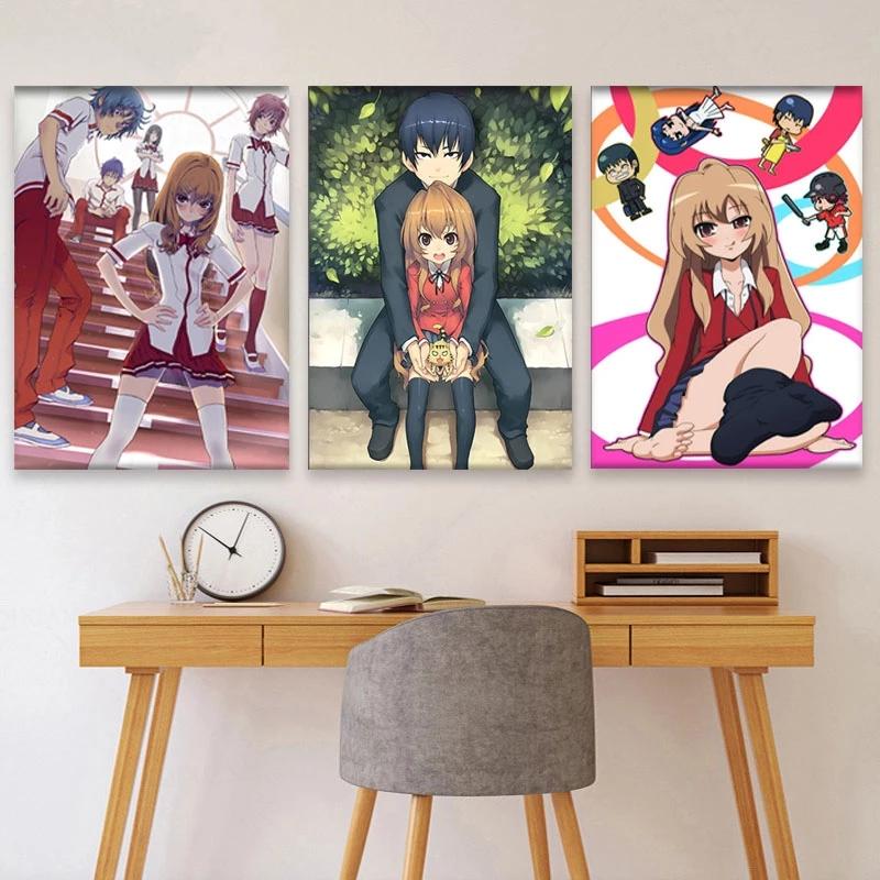 solid Wood Frame Toradora! Aisaka Taiga Anime Poster Wall Poster Canvas Painting Wall Decor Poster Wall Art Picture Room Decor Home Decor