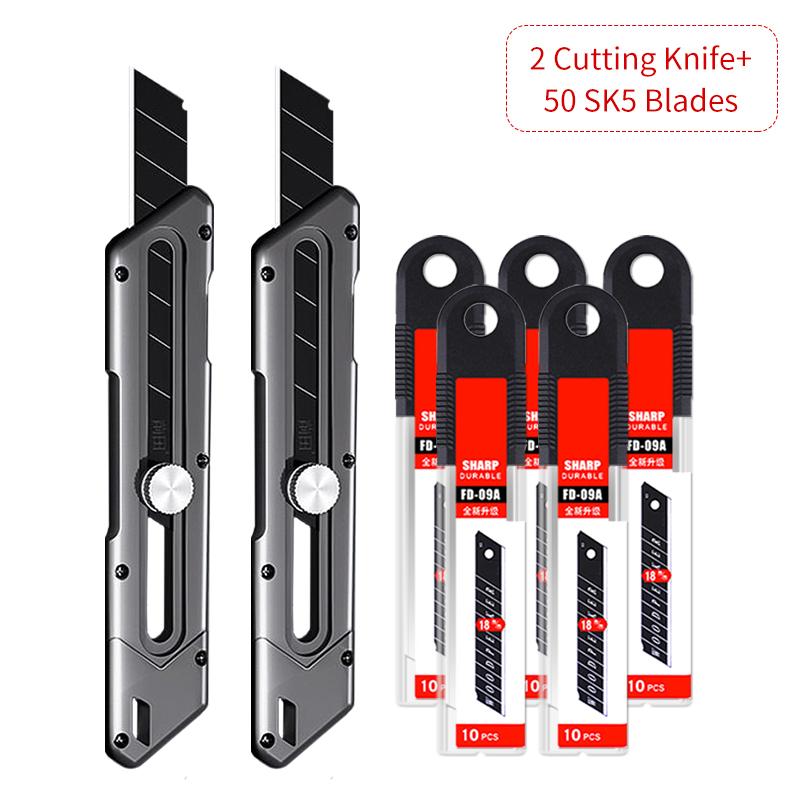 Utility Knife Heavy-Duty Thickened Zinc Alloy Wallpaper Knife Industrial Grade Durable Multifunctional Stainless Steel