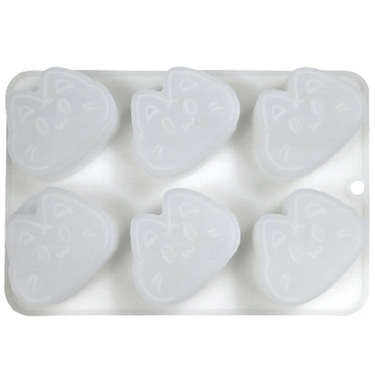 

Fondant Chocolate Mold 6 Cavity Cartoon Cats Shape Silicone Mold Pastry Baking Tool Candy Cake Mold for Jelly, Ice Cube 1