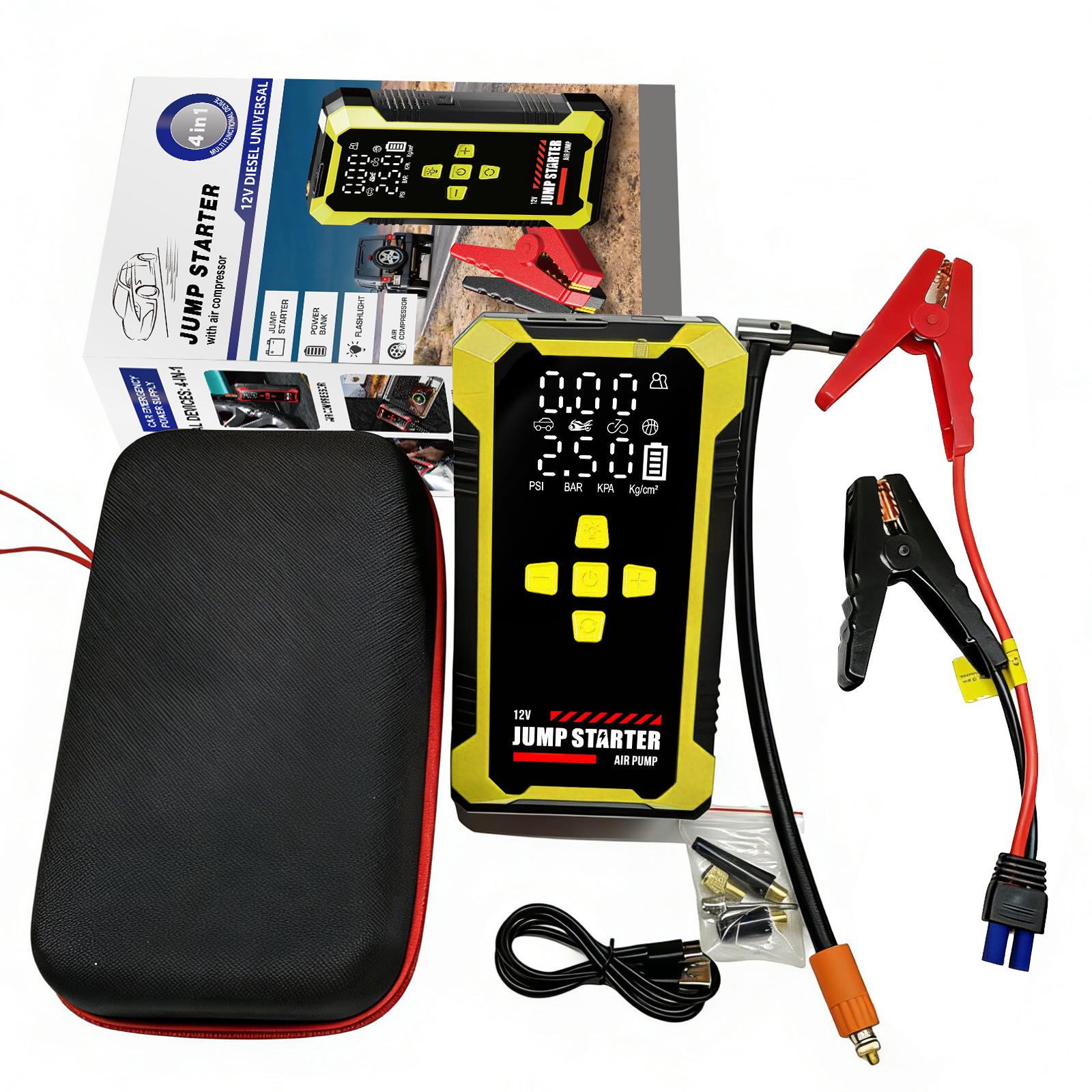12V Car Emergency Jump Starter & Booster Pump Combo Smart Clamp