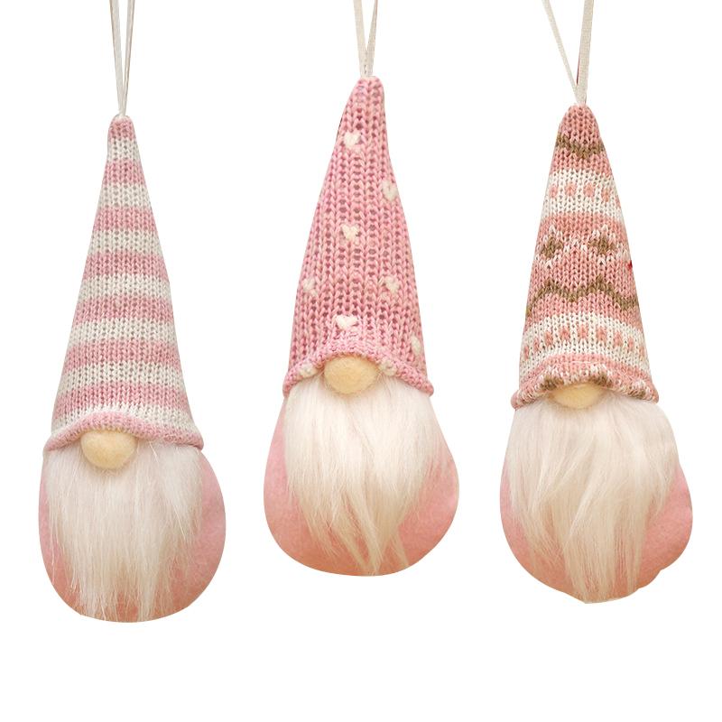 3Pcs Knitted Faceless Gnome Doll - Merry Christmas Tree Ornaments Pendants, Xmas New Year Home Decor Holiday Gift Accessory