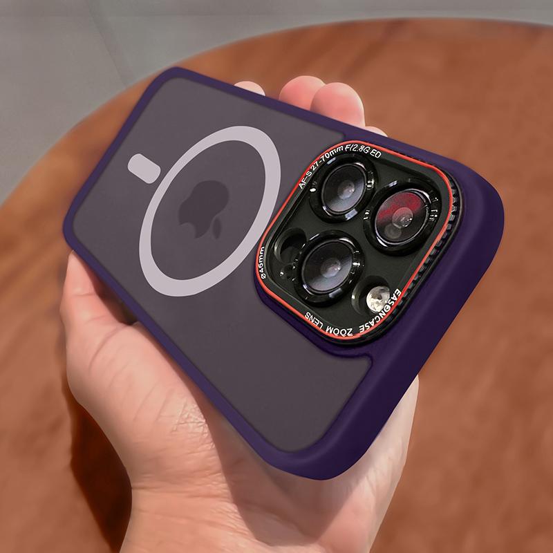 

Роскошный матовый бампер, магнитный прозрачный чехол для IPhone 14, 13, 12 Pro Max Plus, Magsafe, беспроводная зарядка, защита камеры с полным объективом, мягкий чехол