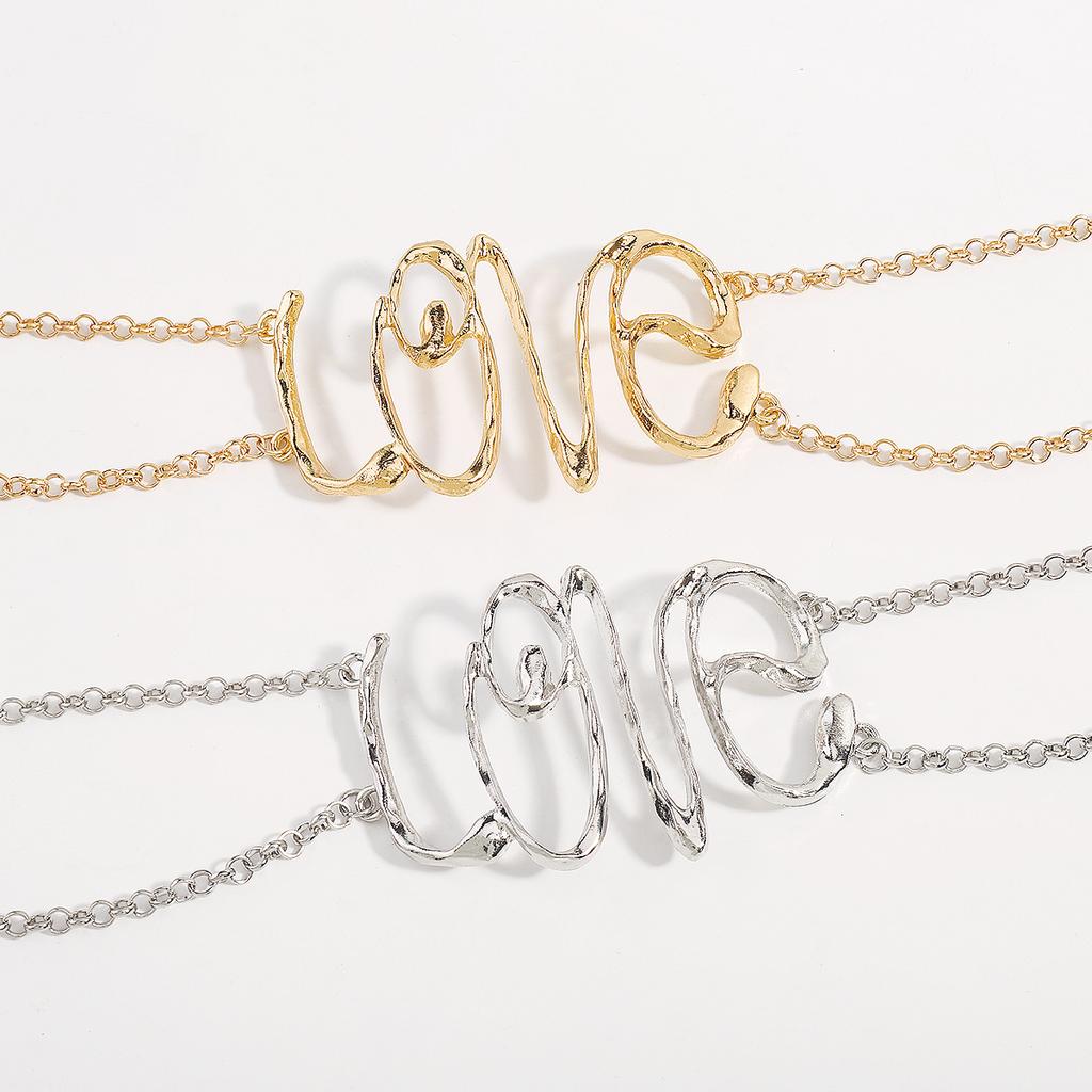 Tooxika Exaggerated Letters Cool Necklace Retro Fashionable Temperament Hip-hop Style Necklace