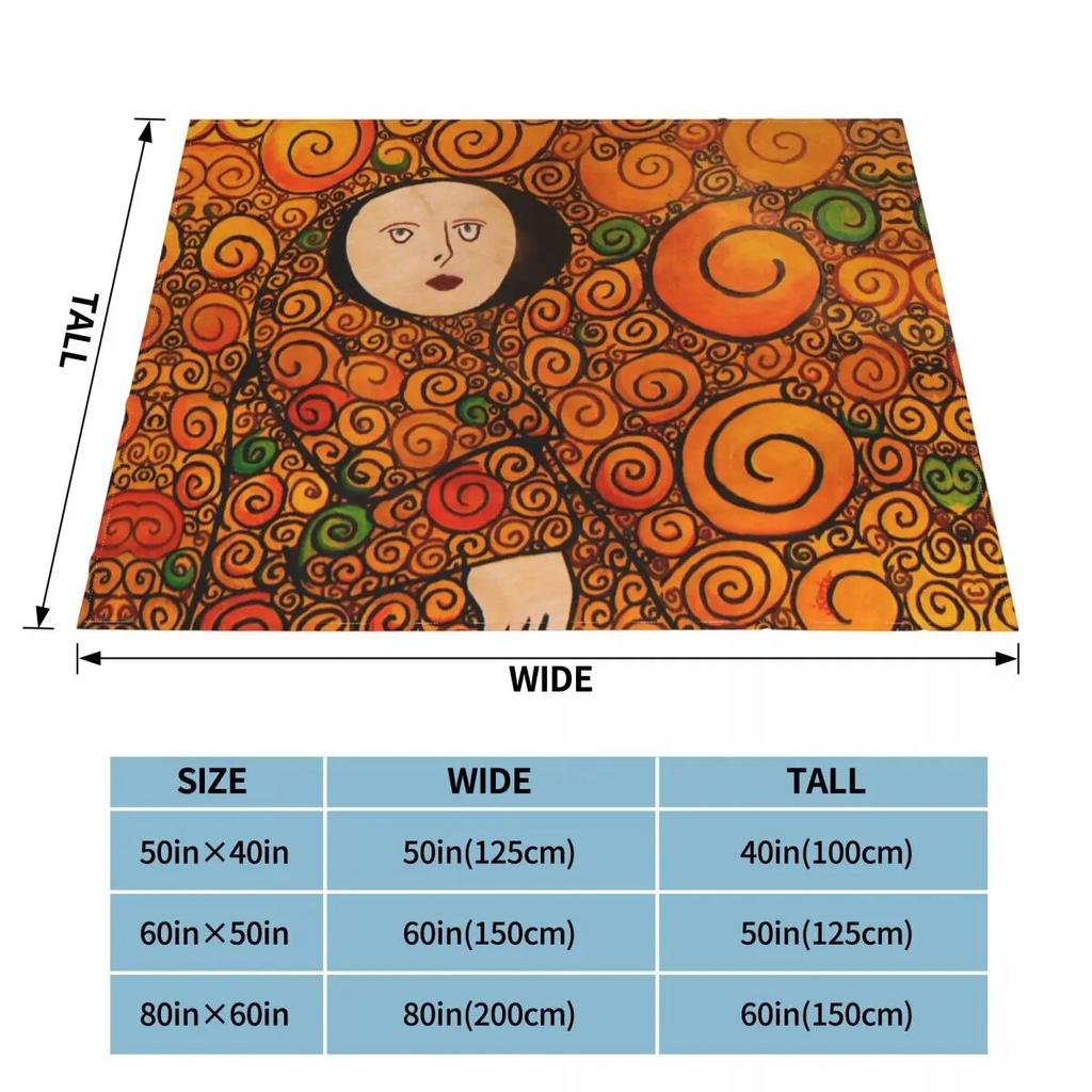 Tree Of Life Stoclet Frieze Gustav Klimt Blankets Fleece Novelty Warm Throw Blanket for Bedspread Autumn/Winter