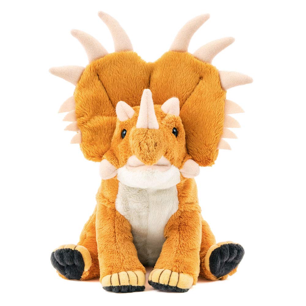 Calorata Styracosaurus Plush Toy Realistic Dinosaur Toy Doll Gift Present Birthday Christmas Present (Sitting Series/Soft Touch) (Twice Tested) /