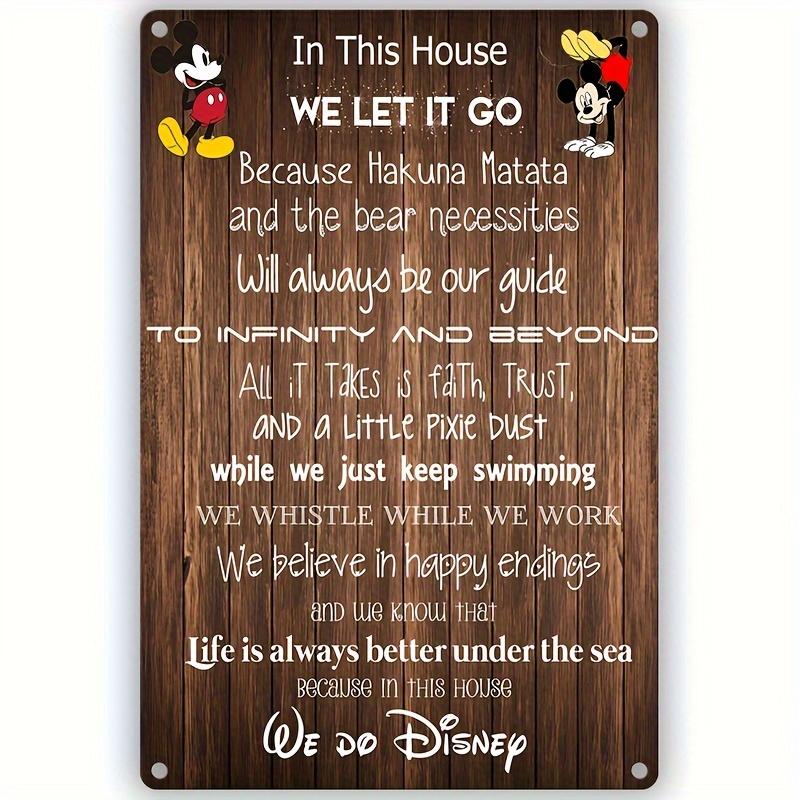 

1pc, Authorized, Mickey Mouse Room Motto Aluminum Sign Poster 8 x12 /20cm*30cm Mickey Mouse Metal Sign Home