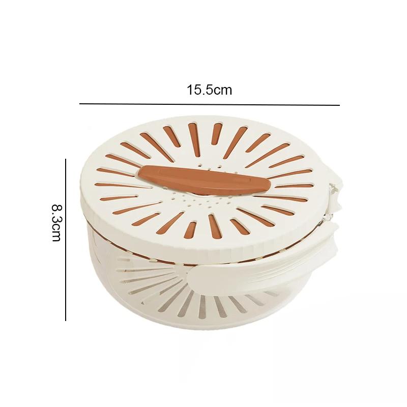 Plastic Fruit Drain Basket Kitchen Organizer Fruit Rice Washing Drain Basket Refrigerator Storage Box Food Storage Container