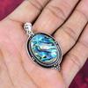Abalone Shell 925 Solid Sterling Silver Pendant, Handmade Gemstone Pendant Jewelry, Gifts For Wife Brand New Pendant