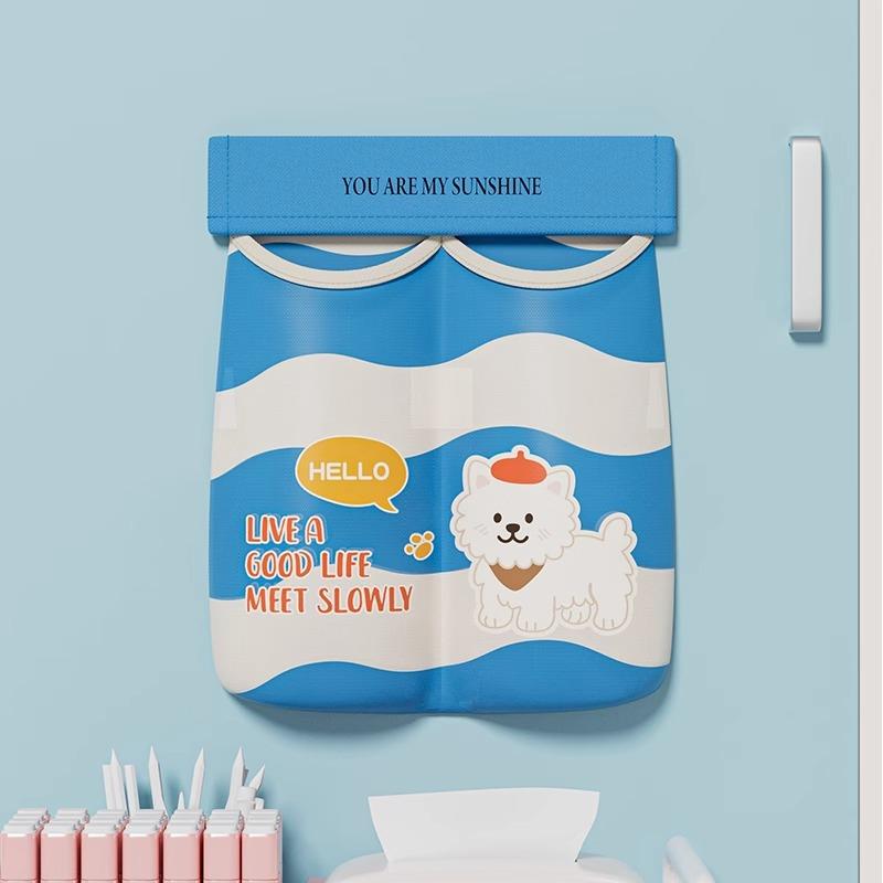 Cartoon Multi-functional Storage Net Bag Household Storage Hanging Bag Wall-mounted Storage BagStorage Plastic Bag