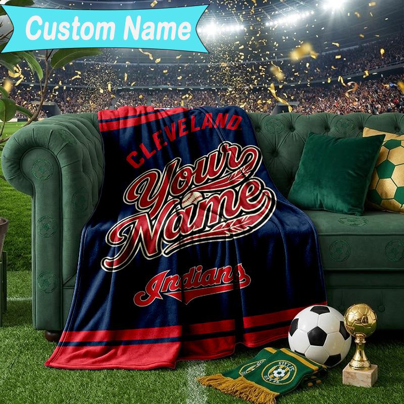 Custom Name Blanket Indians football Blanket Bedding Blanket for Travel, Camping, Living Rooms, Offices, Sofas, Fan Christmas gift
