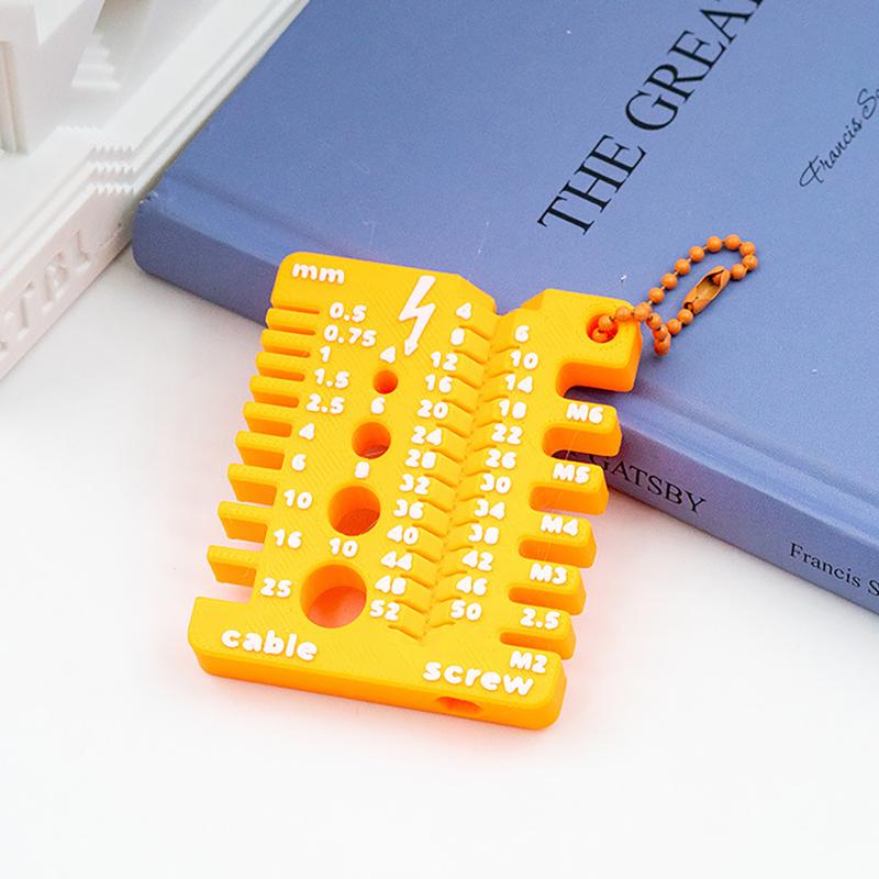 Portable Nut And Drill Bit Thread Checker 3D Printed Wire Screw Measuring Tool Screw Drill Bit Gauge For Nuts Bolts Threads