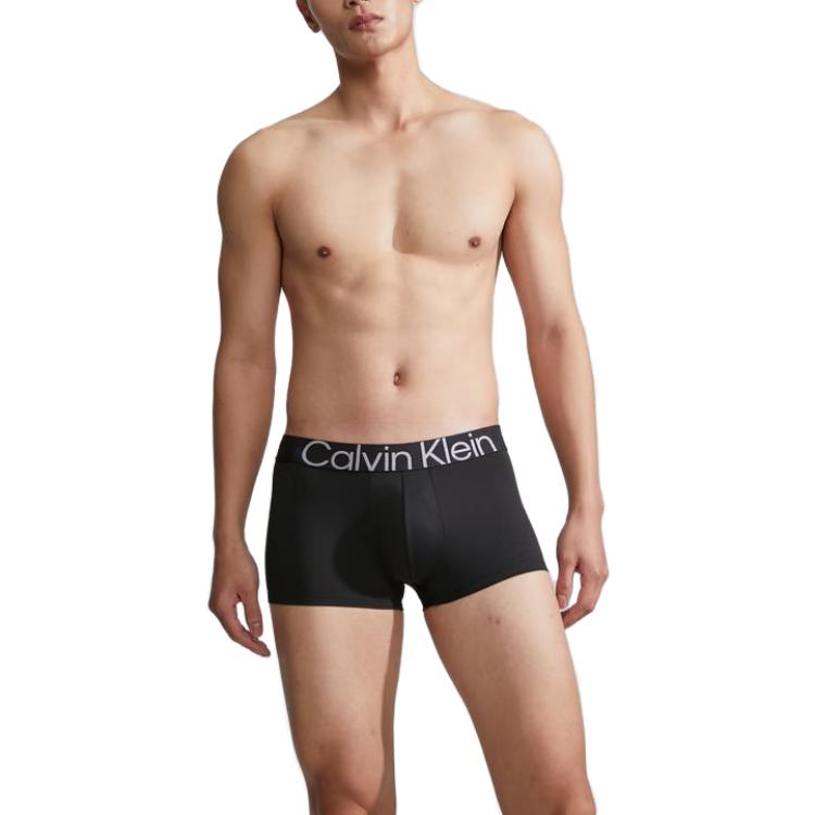 Calvin Klein Logo Print Boxer Shorts Men bottoms Space-Black NB3455-UB1
