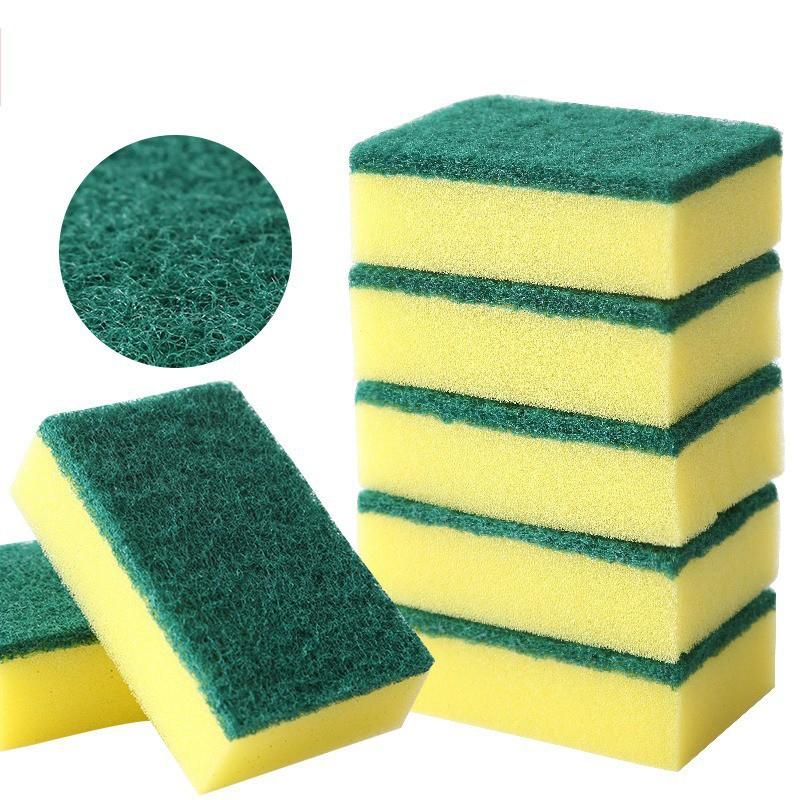 Dishwashing Sponge Scrubber Kitchen Sink Heavy Duty Cleaning Block Pots Plates Utensils