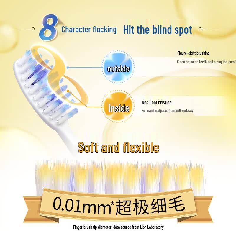 LION 0.01mm Gum Care Toothbrush 3-Pack