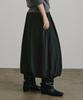 Artid Wool Belted Balloon Skirt_Black