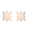 Minimalist Stainless Steel Heart & Sunflower Star Stud Earrings - "I Love You" Gesture