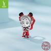 Anime Little Nezha Diy Beading Accessories Childlike Cute S925 Sterling Silver Bracelet Beads Beading
