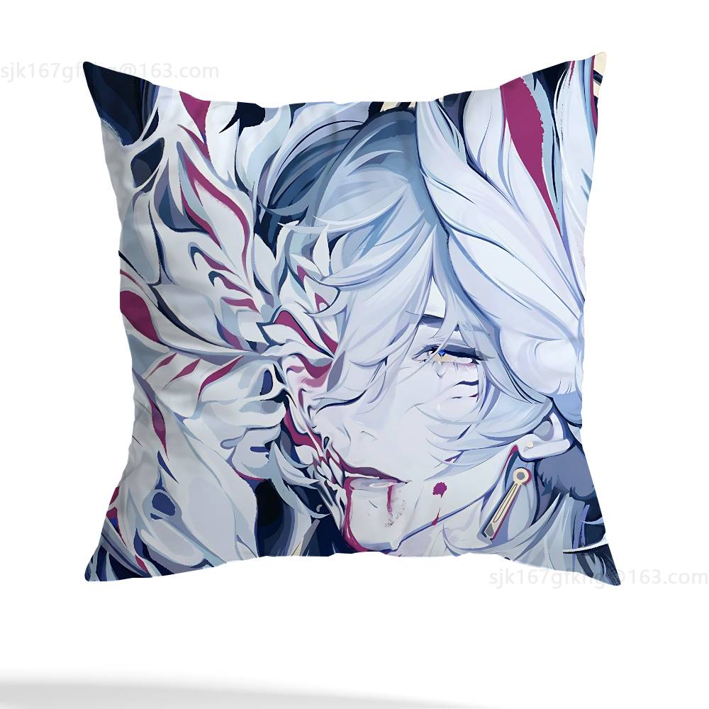 Sunday Honkai Star Rail Pillow Case Anti-dustmite Pillowcase Invisible Zipper Silky Short Plush Sofa Cushion Cover