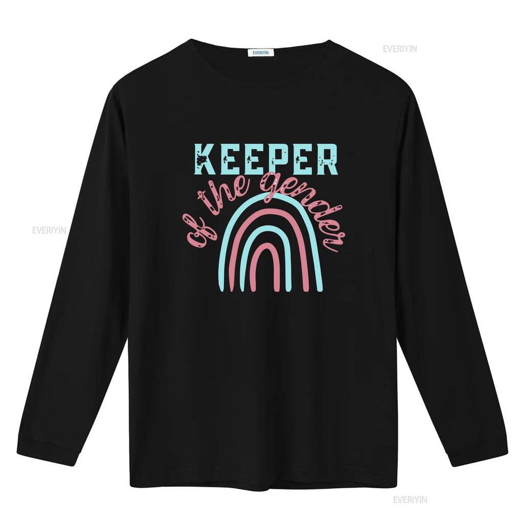 Keeper Of The Gender T Shirt Cute Baby Reveal Party Perfect for Her Announcement vintage Washed Comfortable Versatile graphic