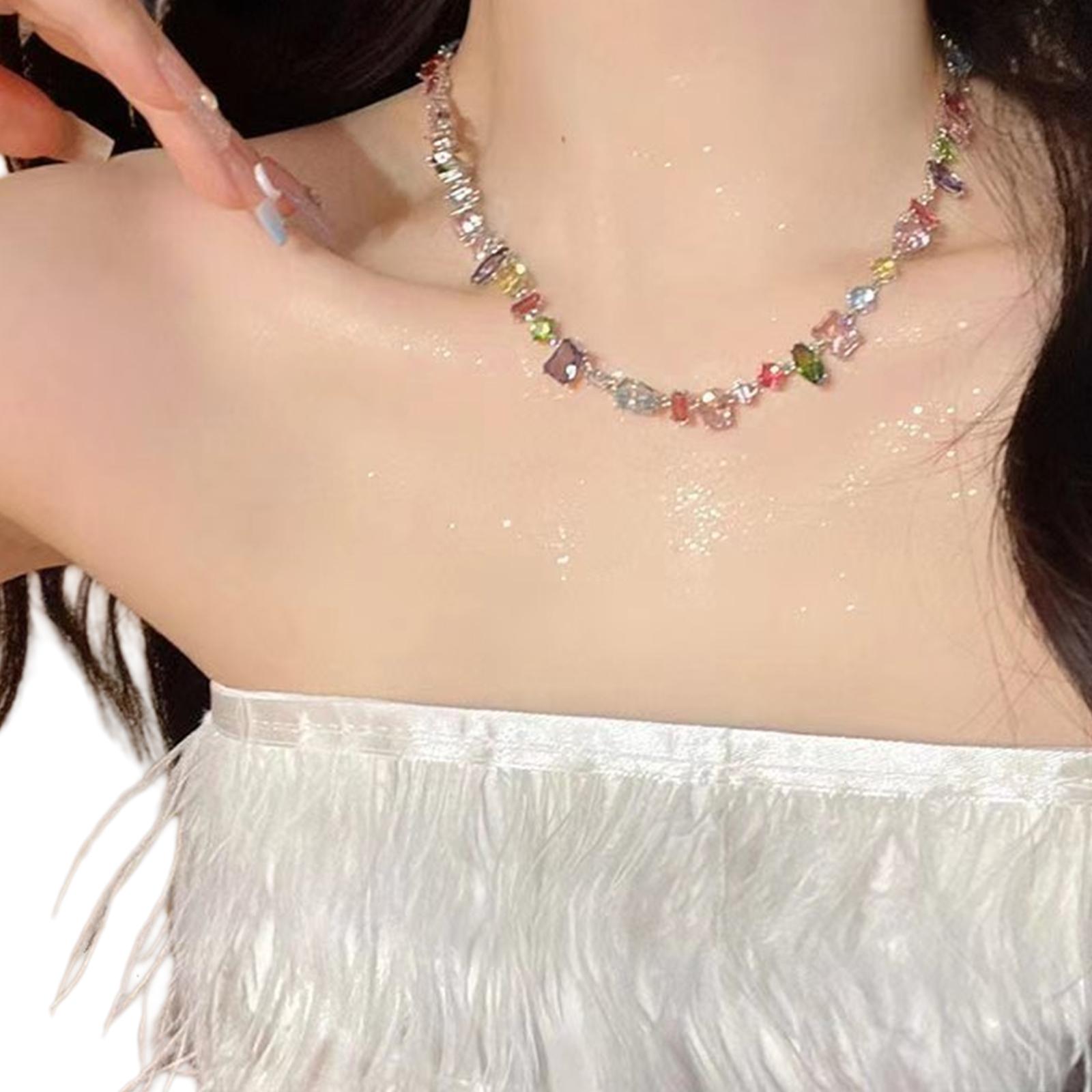 

Богемное ожерелье Простое ожерелье Красивое ожерелье с кубическим цирконием Ожерелье из бусин Подходит для различных случаев 74