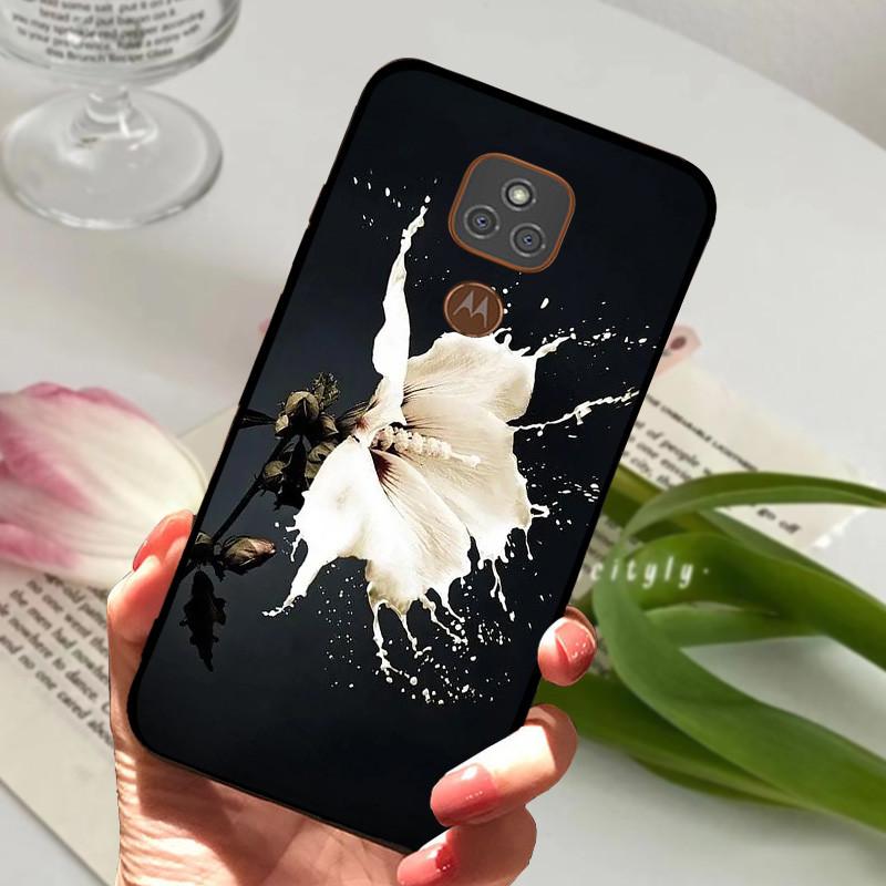 For Motorola Moto E7 Plus Cases E7Plus Cover Soft TPU Silicone Back Cover For Moto E7 E7i Power Case Black Bumper Shells Etui