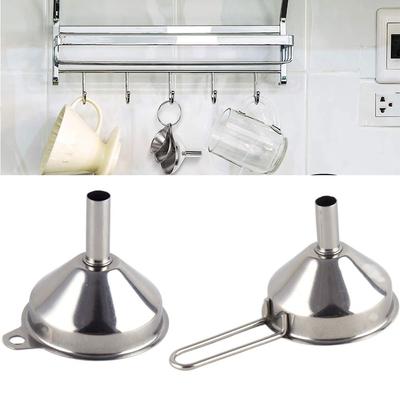 Funil de Boca Larga em Aço Inoxidável Filtro de Óleo de Cozinha para Temperos Ferramenta de Cozinha Peneira com Alça Funil Filtro para Derramamento de Óleo