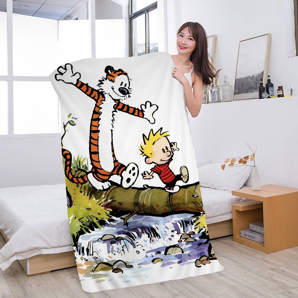 C-Calvin And Hobbes Microfiber Beach Towel Absorbent Quick dry Soft Yoga Swimming Resort Mountain Climbing Towel