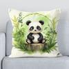 Office Sofa Cushion Cover Cartoon Panda Decorative Pillowcase Fashion Luxury Home Decoration Car Cushion Cover