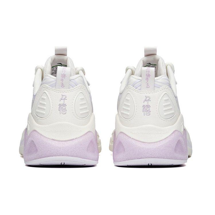 Anta Millennium 2.0 Slip Resistant Abrasion Resistant Low Top Chunky Sneakers Women's White Purple 122128896-4