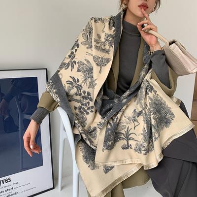 Bufanda de cachemira de invierno de lujo para mujer, diseño cálido, pashmina, manta, poncho, bufandas, chal, pañuelo grueso