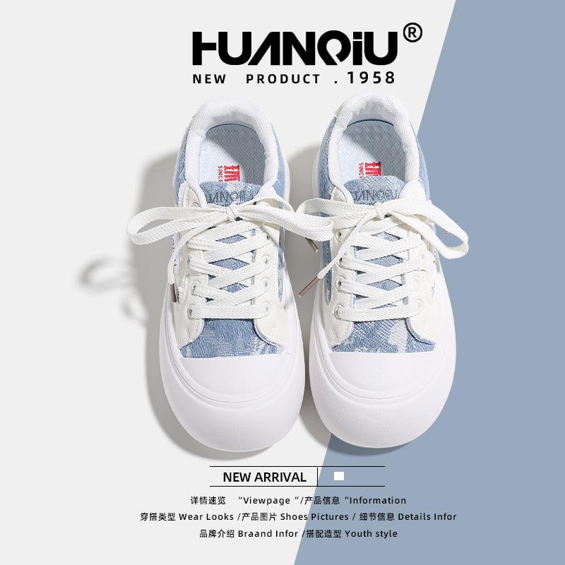 Global Platform White Shoes Women's KMXFX80159 Spring and Spring New Shallow Mouth Versatile Shoes Casual Board Shoes Women