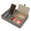 Men's Valet Tray Desktop PU Leather Wood Tray Organizer Jewelry Box Nightstand Organizer For Phone Keys Wallet Glasses Multifun
