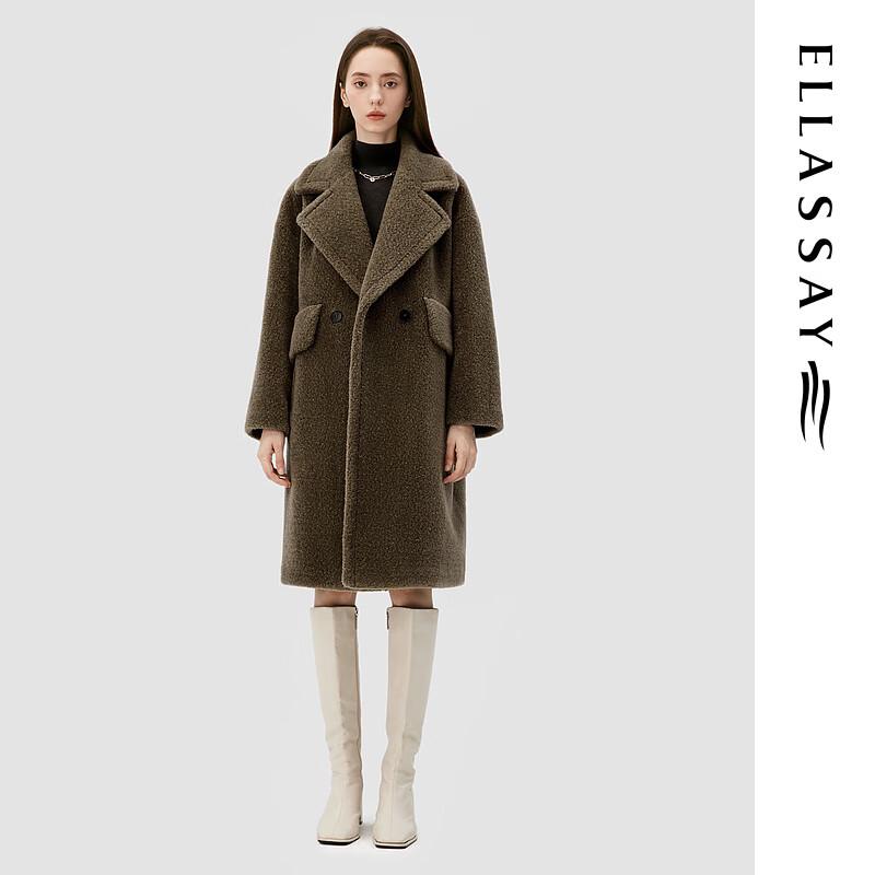 

ELLASSAY Women s 100% Wool Oversized Fleece Coat M