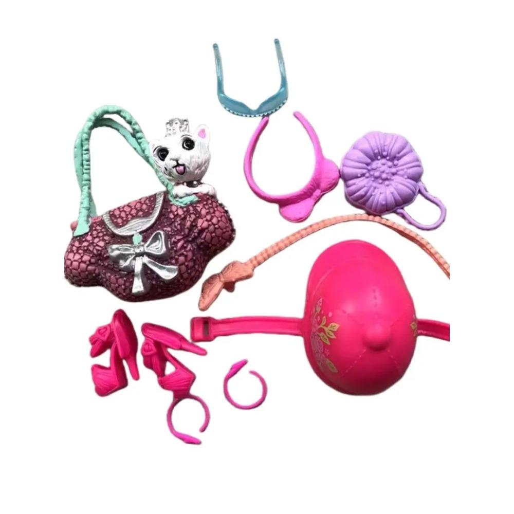 Monstering High Doll Accessories Decors Bags Hats Shoes Necklace Glasses Headbands Kids Playing House Doll Decors Girl DIY Toys
