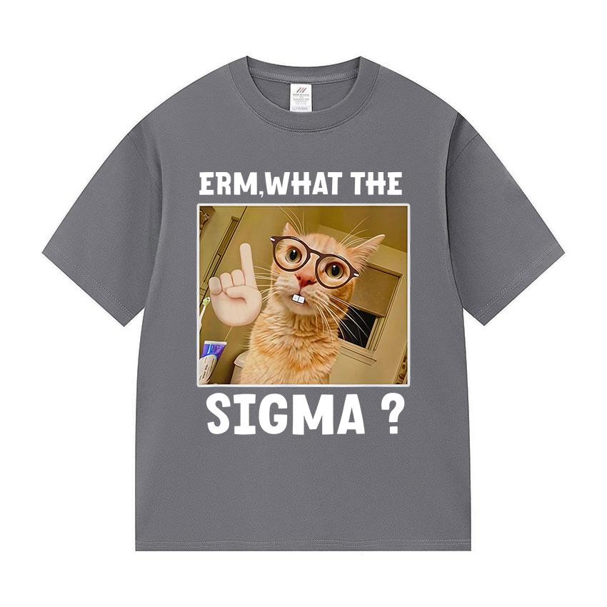 Erm What The Sigma Funny Cute Meme Graphic T Shirt Unisex Unisex Fashion Oversized T Shirts Humor Style Short Sleeve Tops Tshirt